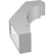 Ekena Millwork 3 1/2-in. W x 12-in. D x 20-in. H Merced Architectural Grade PVC Knee Brace BRCP035X12X20MRC - alternate 5